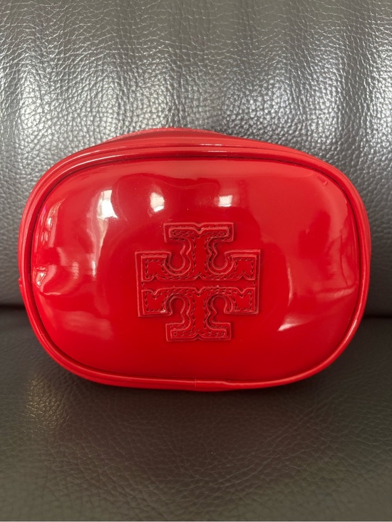 Tory Burch Handbags - Tory Burch Red Patent Leather Cosmetic Toiletry Bag